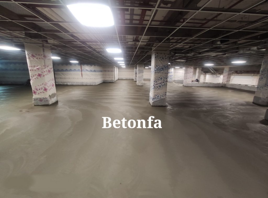 اجرای بتن ریزی کف در پارکینگ