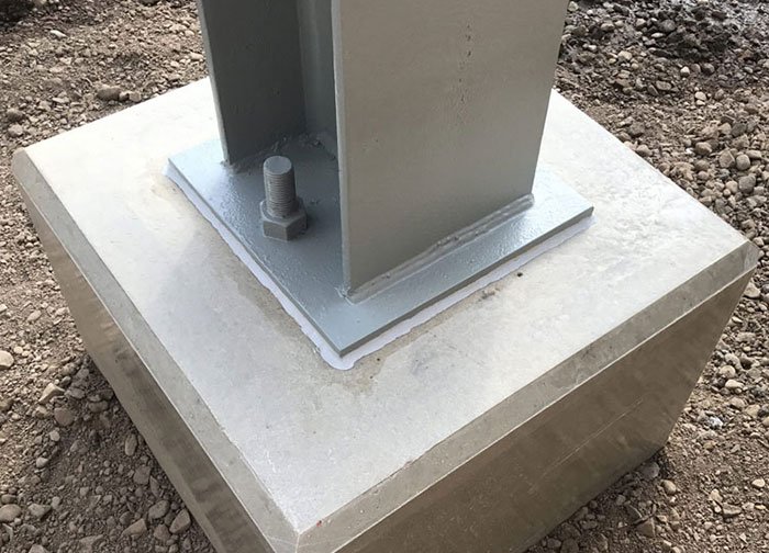 نکات مهم هنگام انجام گروت ریزی زیر بیس پلیت - بتن فا