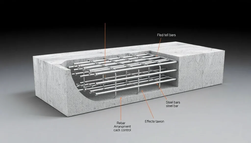 بررسی علمی تأثیر نوع و چیدمان میلگرد در کنترل ترک‌خوردگی بتن - بتن فا