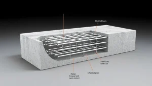 بررسی علمی تأثیر نوع و چیدمان میلگرد در کنترل ترک‌خوردگی بتن - بتن فا