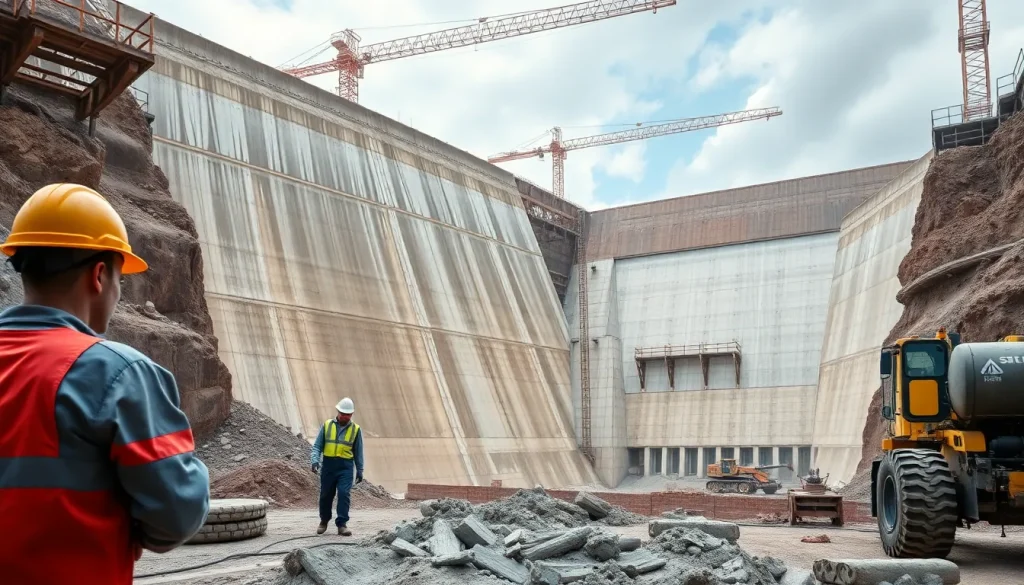کنترل کیفیت بتن در پروژه‌های بزرگ عمرانی (سد، پل، برج) - بتن فا