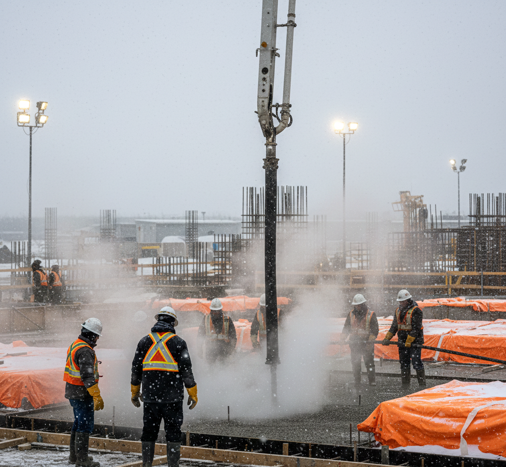 خدمات بتن ریزی در هوای سرد - بتن فا